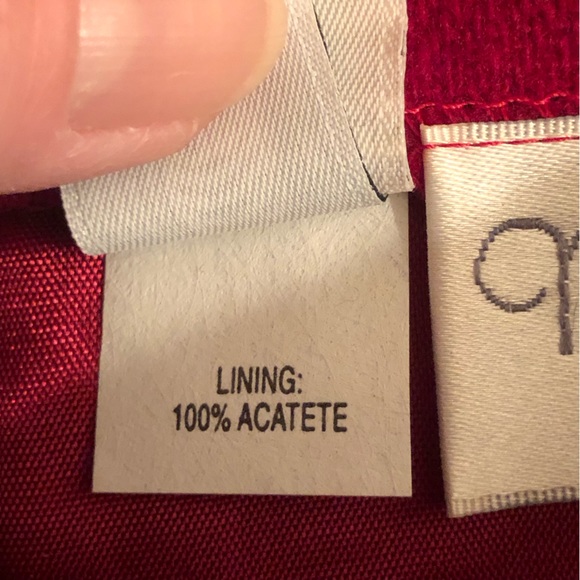 Margaret Smith Wool Skirt Womens 16 Button Down with lining Red - Picture 6 of 10